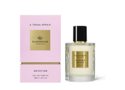 Glasshouse Fragrances A Tahaa Affair perfume bottle and packaging on a white background