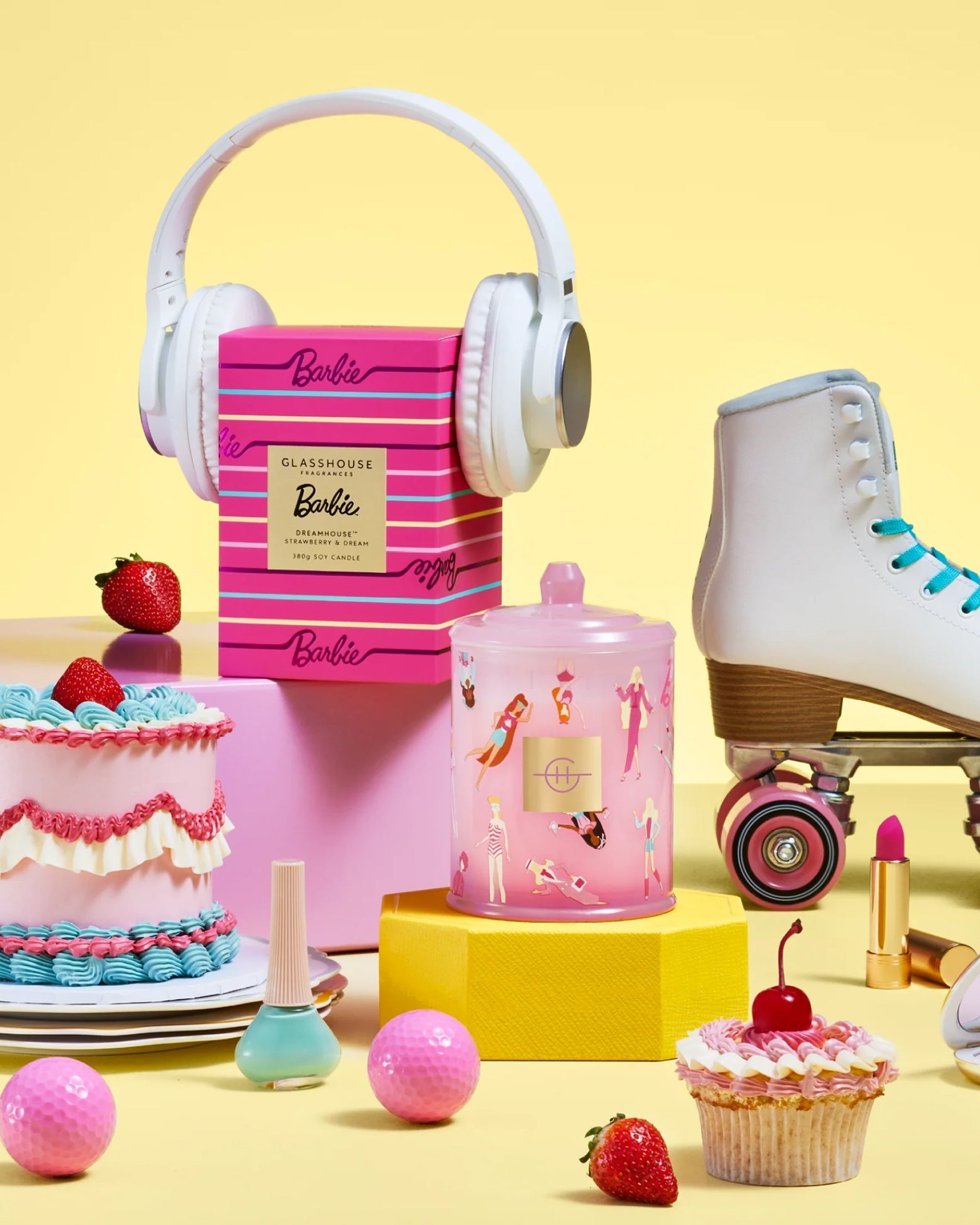 グラスハウス バービー キャンドル Barbie BARBIE™ DREAMHOUSE™- 380g Soy Candle | Glasshouse Fragrances