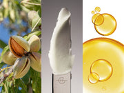 Almond Oil. Shea Butter. Vitamin E.